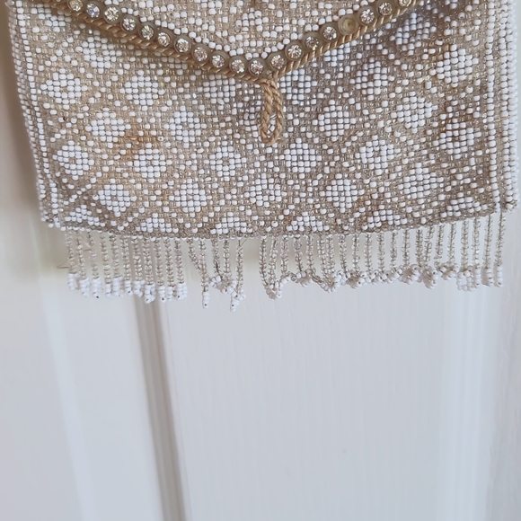 Antique Beaded Diamond Patterned Evening Bag - Picture 6 of 13